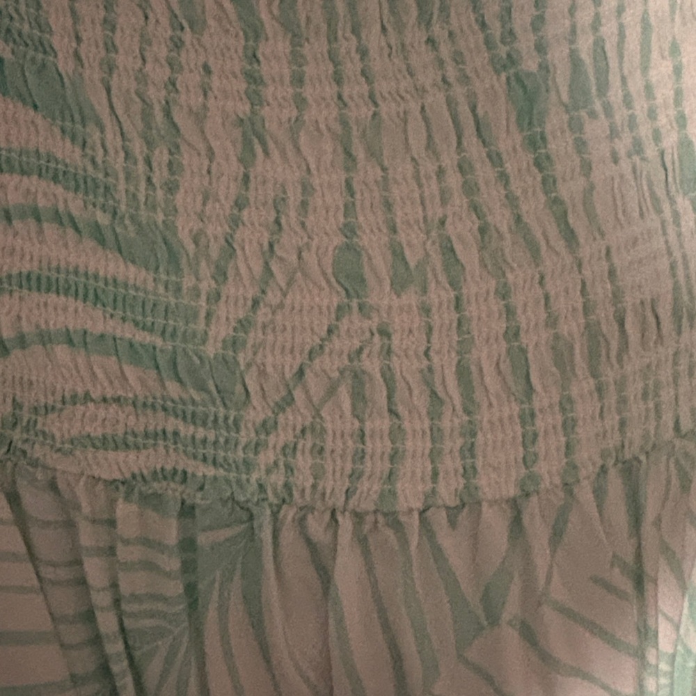 Nwot Roxy Medium Mint Leaf Pattern Midi Dress - image 3
